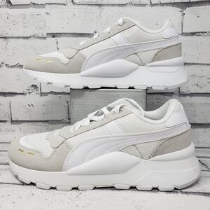 Puma Women's White and Cream Sneakers